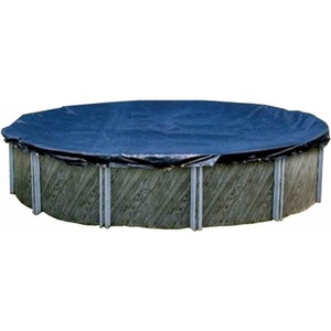 image:imageSWIMLINE HYDROTOOLS Super Guard Heavy Duty Pool Cover For Above Ground Swimming Pools 31 FT Cover  Blue  Black  Winch amp Cable Included  UV Protected For 28 FT Round Pools  PCO831