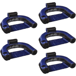 image:imageSwimline Inflatable Nylon Covered Swimming Pool USeat Chair Float 5 Pack