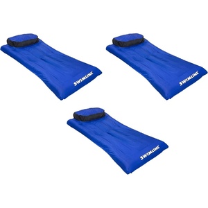 image:imageSWIMLINE ORIGINAL Fabric Covered Pool Float Mattress Lounger Raft For Adults amp Kids I Comfortable Head Rest amp QuickDry Cover For Adult Or Kid Floating amp Lounging Dogs 9057