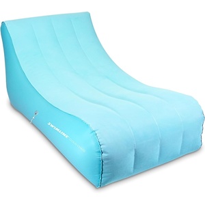 image:imageSWIMLINE Original Cloud Chaise Pool Lake Float Lounger Raft for Adults amp Kids  Comfortable Fabric Foam Texture for Floating amp Backyard Lounging  Connect Multi Floats WBungee System