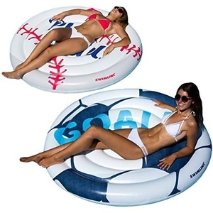 image:imageSwimline Extra Large Island Swimming Pool Float Soccer and Baseball 2Pack