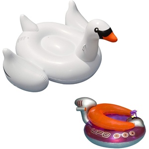 image:imageSwimline Giant Swan Inflatable RideOn amp Inflatable UFO Pool Float w Squirt Gun