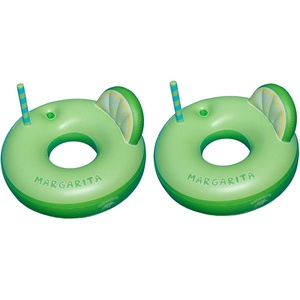 image:imageSwimline Inflatable Margarita Swimming Pool Float Tube w Drink Holder 2 Pack