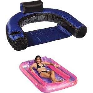 image:imageSwimline Inflatable Swimming Pool USeat Chair Float amp 71 Suntan Tub Float