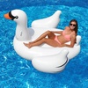 image:imageSwimline Giant Swan Inflatable Pool Raft amp UFO Pool Float w Squirt Gun 2 Pack