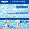 image:imageSwimline HYDROTOOLS 8356M 3Piece Telescopic Pole 5 To 15 Feet Adjustable Telepole For Swimming Pool Cleaning Skimmer Nets Vacuum Heads amp Brushes StepUp Anodized Aluminum W Strong Grip amp LockClassic 4 to 12 FT