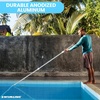 image:imageSwimline HYDROTOOLS 8356M 3Piece Telescopic Pole 5 To 15 Feet Adjustable Telepole For Swimming Pool Cleaning Skimmer Nets Vacuum Heads amp Brushes StepUp Anodized Aluminum W Strong Grip amp LockClassic 4 to 12 FT