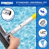 image:imageSwimline HYDROTOOLS 8356M 3Piece Telescopic Pole 5 To 15 Feet Adjustable Telepole For Swimming Pool Cleaning Skimmer Nets Vacuum Heads amp Brushes StepUp Anodized Aluminum W Strong Grip amp LockProfessional Fiberglass 8 to 16 FT