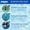 image:imageSwimline HYDROTOOLS 8356M 3Piece Telescopic Pole 5 To 15 Feet Adjustable Telepole For Swimming Pool Cleaning Skimmer Nets Vacuum Heads amp Brushes StepUp Anodized Aluminum W Strong Grip amp LockProfessional Fiberglass 8 to 16 FT