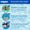 image:imageSwimline HYDROTOOLS 8356M 3Piece Telescopic Pole 5 To 15 Feet Adjustable Telepole For Swimming Pool Cleaning Skimmer Nets Vacuum Heads amp Brushes StepUp Anodized Aluminum W Strong Grip amp LockClassic 6 to 11 FT
