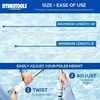 image:imageSwimline HYDROTOOLS 8356M 3Piece Telescopic Pole 5 To 15 Feet Adjustable Telepole For Swimming Pool Cleaning Skimmer Nets Vacuum Heads amp Brushes StepUp Anodized Aluminum W Strong Grip amp LockPremium Thick 8 to 16 FT