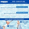image:imageSwimline HYDROTOOLS 8356M 3Piece Telescopic Pole 5 To 15 Feet Adjustable Telepole For Swimming Pool Cleaning Skimmer Nets Vacuum Heads amp Brushes StepUp Anodized Aluminum W Strong Grip amp LockPremium Thick 6 to 12 FT