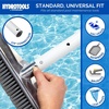 image:imageSwimline HYDROTOOLS 8356M 3Piece Telescopic Pole 5 To 15 Feet Adjustable Telepole For Swimming Pool Cleaning Skimmer Nets Vacuum Heads amp Brushes StepUp Anodized Aluminum W Strong Grip amp LockPremium Thick 8 to 16 FT