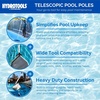 image:imageSwimline HYDROTOOLS 8356M 3Piece Telescopic Pole 5 To 15 Feet Adjustable Telepole For Swimming Pool Cleaning Skimmer Nets Vacuum Heads amp Brushes StepUp Anodized Aluminum W Strong Grip amp LockClassic 4 to 12 FT