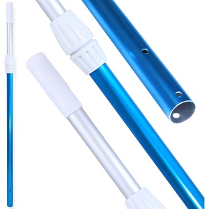 image:imageSwimline HYDROTOOLS 8356M 3Piece Telescopic Pole 5 To 15 Feet Adjustable Telepole For Swimming Pool Cleaning Skimmer Nets Vacuum Heads amp Brushes StepUp Anodized Aluminum W Strong Grip amp LockClassic 6 to 11 FT