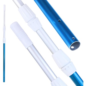 image:imageSwimline HYDROTOOLS 8356M 3Piece Telescopic Pole 5 To 15 Feet Adjustable Telepole For Swimming Pool Cleaning Skimmer Nets Vacuum Heads amp Brushes StepUp Anodized Aluminum W Strong Grip amp LockClassic 5 to 15 FT